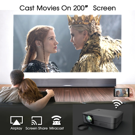 WEJOY L9 1920x1080P 400 ANSI Lumens Portable Home Theater LED HD Digital Projector, Android 6.0, 1G+8G, EU Plug