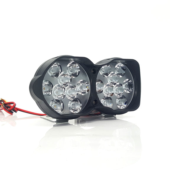 2 PCS L15 8-85V / 15W / 5000K / 1200LM Motorcycle / Car IPX4 Water-resistant External LED Glare Spotlight Working Lamp