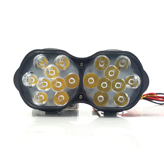 2 PCS L15 8-85V / 15W / 5000K / 1200LM Motorcycle / Car IPX4 Water-resistant External LED Glare Spotlight Working Lamp