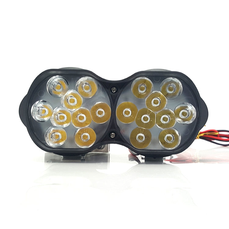 2 PCS L15 8-85V / 15W / 5000K / 1200LM Motorcycle / Car IPX4 Water-resistant External LED Glare Spotlight Working Lamp
