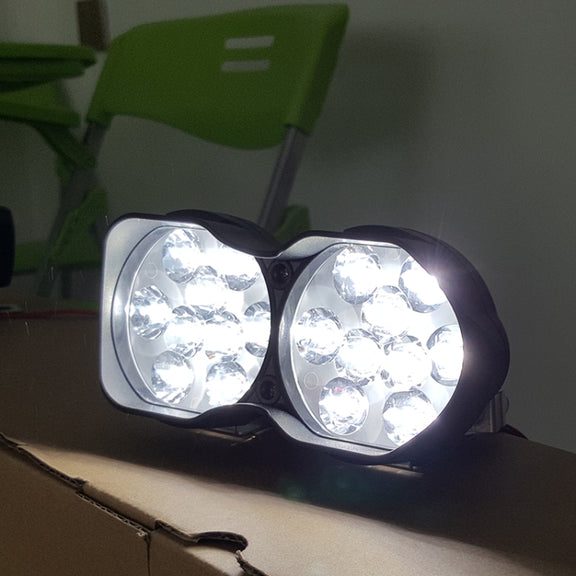 2 PCS L15 8-85V / 15W / 5000K / 1200LM Motorcycle / Car IPX4 Water-resistant External LED Glare Spotlight Working Lamp