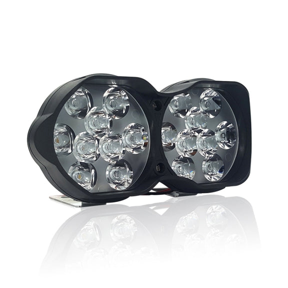 2 PCS L15 8-85V / 15W / 5000K / 1200LM Motorcycle / Car IPX4 Water-resistant External LED Glare Spotlight Working Lamp
