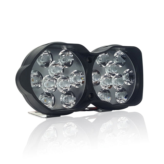 2 PCS L15 8-85V / 15W / 5000K / 1200LM Motorcycle / Car IPX4 Water-resistant External LED Glare Spotlight Working Lamp