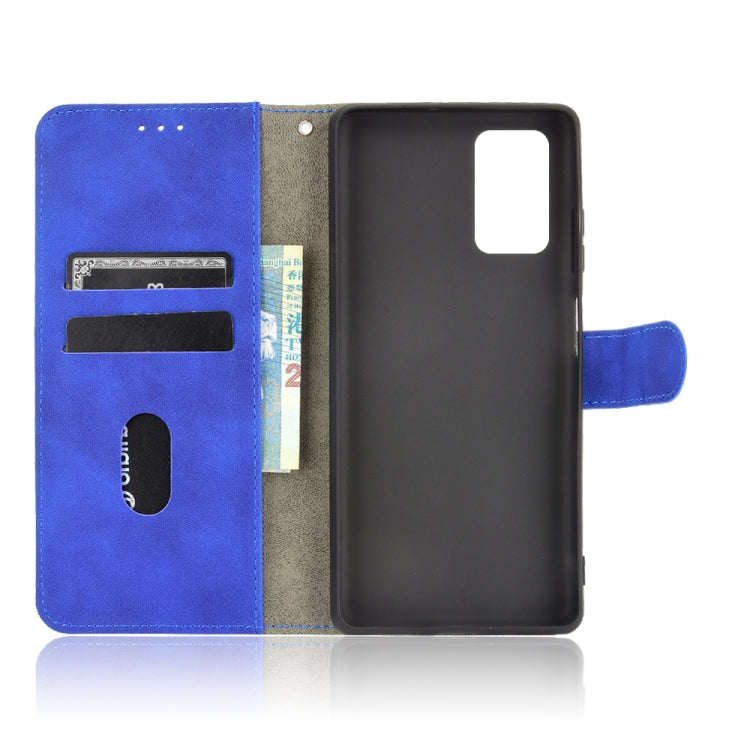 For Blackview A100 Solid Color Skin Feel Magnetic Buckle Horizontal Flip Calf Texture PU Leather Case with Holder & Card Slots & Wallet(Blue) - More Brand by PMC TechLife | Online Shopping South Africa | PMC TechLife | Buy Now Pay Later Mobicred