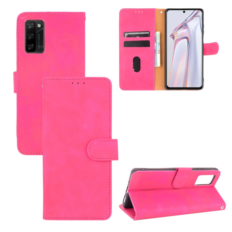 For Blackview A100 Solid Color Skin Feel Magnetic Buckle Horizontal Flip Calf Texture PU Leather Case with Holder & Card Slots & Wallet(Rose Red) - More Brand by PMC TechLife | Online Shopping South Africa | PMC TechLife | Buy Now Pay Later Mobicred