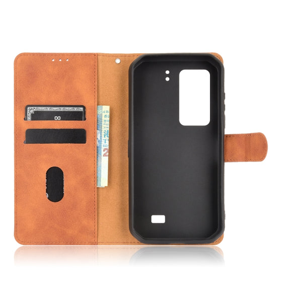 For Ulefone Armor 11T 5G Solid Color Skin Feel Magnetic Buckle Horizontal Flip Calf Texture PU Leather Case with Holder & Card Slots & Wallet(Brown)
