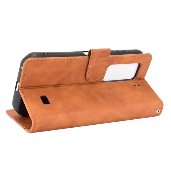For Ulefone Armor 11T 5G Solid Color Skin Feel Magnetic Buckle Horizontal Flip Calf Texture PU Leather Case with Holder & Card Slots & Wallet(Brown)