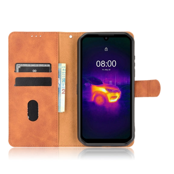 For Ulefone Armor 11T 5G Solid Color Skin Feel Magnetic Buckle Horizontal Flip Calf Texture PU Leather Case with Holder & Card Slots & Wallet(Brown)