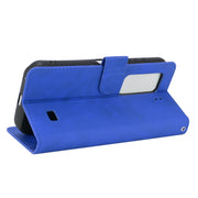 For Ulefone Armor 11T 5G Solid Color Skin Feel Magnetic Buckle Horizontal Flip Calf Texture PU Leather Case with Holder & Card Slots & Wallet(Blue)