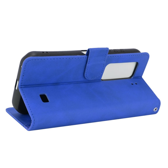 For Ulefone Armor 11T 5G Solid Color Skin Feel Magnetic Buckle Horizontal Flip Calf Texture PU Leather Case with Holder & Card Slots & Wallet(Blue)
