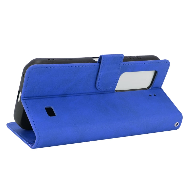 For Ulefone Armor 11T 5G Solid Color Skin Feel Magnetic Buckle Horizontal Flip Calf Texture PU Leather Case with Holder & Card Slots & Wallet(Blue)