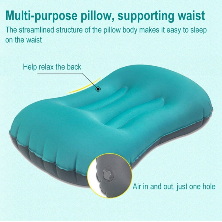 Outdoor Camping Trip Foldable Portable Inflatable Pillow Nap Waist Pillow, Specification:Inflate with Your Mouth(Dark Blue) - Camping Mats by PMC TechLife | Online Shopping South Africa | PMC TechLife | Buy Now Pay Later Mobicred