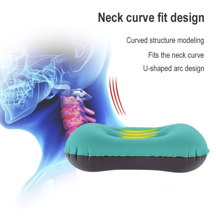 Outdoor Camping Trip Foldable Portable Inflatable Pillow Nap Waist Pillow, Specification:Inflate with Your Mouth(Double Ink Blue) - free shipping - PMC TechLife - Order now!