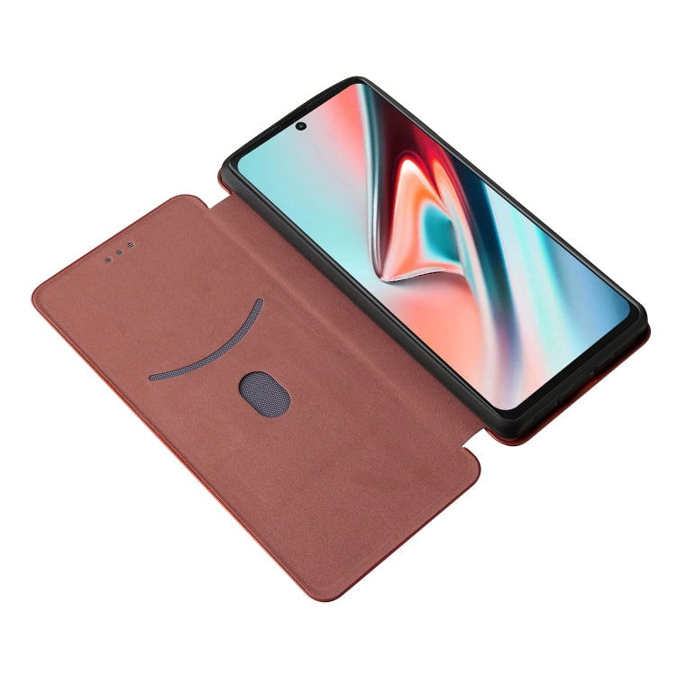 For Blackview A100 Carbon Fiber Texture Horizontal Flip TPU + PC + PU Leather Case with Card Slot(Brown) - More Brand by PMC TechLife | Online Shopping South Africa | PMC TechLife | Buy Now Pay Later Mobicred