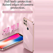 For OPPO A15 XINLI Straight Edge 6D Electroplate TPU Phone Case(Pink)