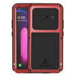 For LG V60 ThinQ 5G LOVE MEI Metal Shockproof Waterproof Dustproof Protective Case with Glass(Red) - free shipping - PMC TechLife - Order now!