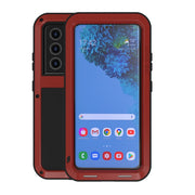 For Samsung Galaxy S21 Ultra 5G LOVE MEI Metal Shockproof Water-resistant Dustproof Protective Case without Glass(Red)