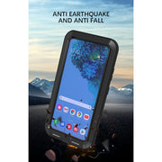 For Samsung Galaxy S21 Ultra 5G LOVE MEI Metal Shockproof Water-resistant Dustproof Protective Case without Glass(Yellow)