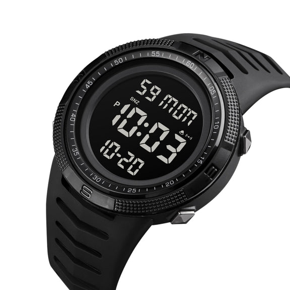 SKMEI 1632 Dual Time Display Luminous Electronic Watch, Support Alarm Clock(Black)