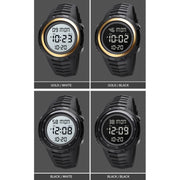 SKMEI 1632 Dual Time Display Luminous Electronic Watch, Support Alarm Clock(Black and White)