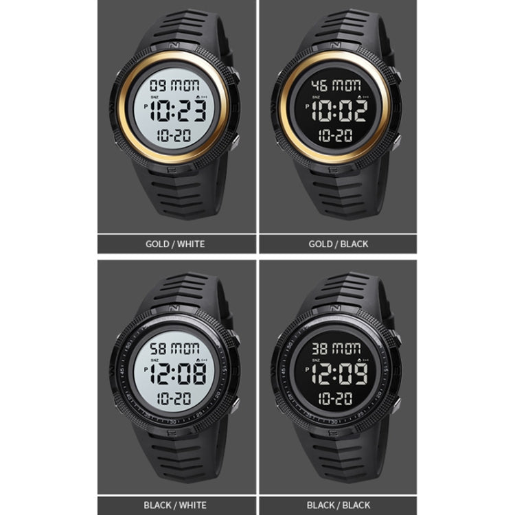 SKMEI 1632 Dual Time Display Luminous Electronic Watch, Support Alarm Clock(Black)