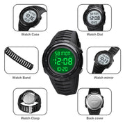 SKMEI 1632 Dual Time Display Luminous Electronic Watch, Support Alarm Clock(Black and White)