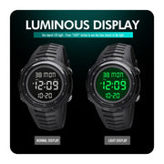 SKMEI 1632 Dual Time Display Luminous Electronic Watch, Support Alarm Clock(Golden Black)