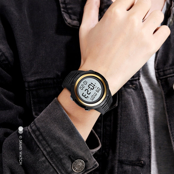 SKMEI 1632 Dual Time Display Luminous Electronic Watch, Support Alarm Clock(Black and White)