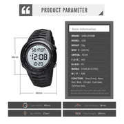 SKMEI 1632 Dual Time Display Luminous Electronic Watch, Support Alarm Clock(Black and White)