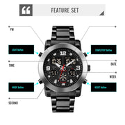 SKMEI 1642 Three-time Display Luminous Electronic Watch, Support Alarm Clock(Rose Gold)
