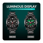 SKMEI 1642 Three-time Display Luminous Electronic Watch, Support Alarm Clock(Black)