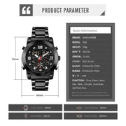 SKMEI 1642 Three-time Display Luminous Electronic Watch, Support Alarm Clock(Black)