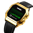 SKMEI 1650 Leather Strap Version LED Digital Display Electronic Watch with Touch Luminous Button(Gold) - free shipping - PMC TechLife - Order now!