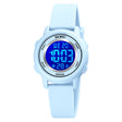 SKMEI 1721 Triplicate Round Dial LED Digital Display Luminous Silicone Strap Electronic Watch(Pink Blue) - free shipping - PMC TechLife - Order now!
