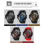 SKMEI 1725 Three Time LED Digital Display Timing Luminous Electronic Watch(Blue)