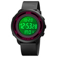 SKMEI 1736 Triplicate Round Dial Timing LED Digital Display Luminous Electronic Watch(Rose Red and White) - free shipping - PMC TechLife - Order now!