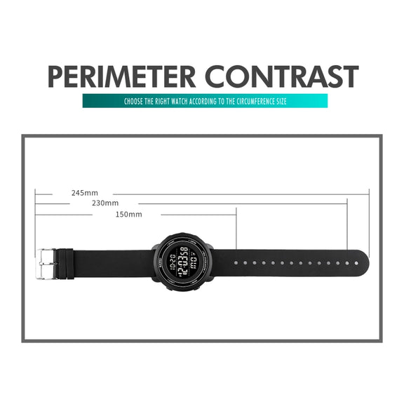 SKMEI 1736 Triplicate Round Dial Timing LED Digital Display Luminous Electronic Watch(Gold and Black)
