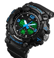SKMEI 1742 Four-screen LED Digital Display Luminous Sports Shockproof Electronic Watch for Men(Blue) - free shipping - PMC TechLife - Order now!