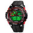 SKMEI 1756 Dual Time Countdown Alarm Clock Men Sports Luminous Electronic Watch(Red) - free shipping - PMC TechLife - Order now!