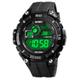 SKMEI 1756 Dual Time Countdown Alarm Clock Men Sports Luminous Electronic Watch(Black) - free shipping - PMC TechLife - Order now!
