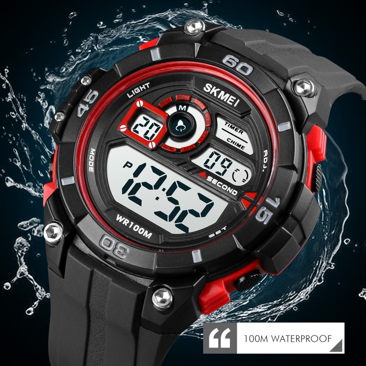SKMEI 1756 Dual Time Countdown Alarm Clock Men Sports Luminous Electronic Watch(Black)