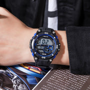 SKMEI 1756 Dual Time Countdown Alarm Clock Men Sports Luminous Electronic Watch(Black)