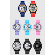 SKMEI 1758 Multifunctional LED Digital Display Luminous Silicone Strap Electronic Watch(Black Silver)