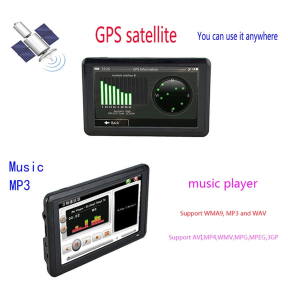 Q5 Car 5 inch HD TFT Touch Screen GPS Navigator Support TF Card / MP3 / FM Transmitter, Specification:Middle East Map