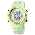 SKMEI 1773 Triplicate Round LED Dual Time Digital Display Colorful Backlight Electronic Watch(Light Green) - free shipping - PMC TechLife - Order now!