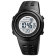 SKMEI 1773 Triplicate Round LED Dual Time Digital Display Colorful Backlight Electronic Watch(Black White) - free shipping - PMC TechLife - Order now!