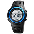 SKMEI 1773 Triplicate Round LED Dual Time Digital Display Colorful Backlight Electronic Watch(Blue White) - free shipping - PMC TechLife - Order now!