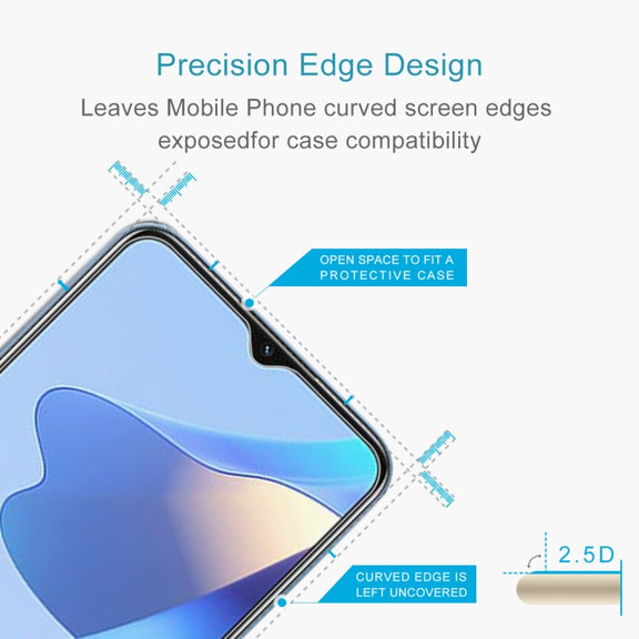For OPPO A16 / A16S 0.26mm 9H 2.5D Tempered Glass Film