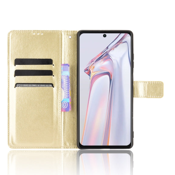 For Blackview A100 Crazy Horse Texture Horizontal Flip Leather Case with Holder & Card Slots & Lanyard(Gold)