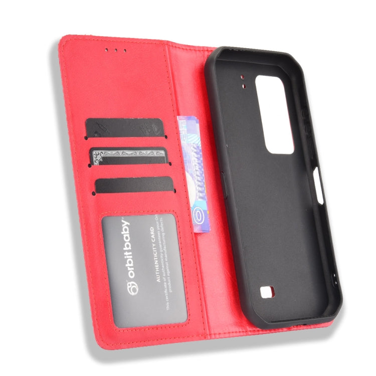 For Ulefone Armor 11 5G / Armor 11T 5G Magnetic Buckle Retro Crazy Horse Texture Horizontal Flip Leather Case with Holder & Card Slots & Photo Frame(Red) - Ulefone Cases by PMC Jewellery | Online Shopping South Africa | PMC Jewellery | Buy Now Pay Later Mobicred